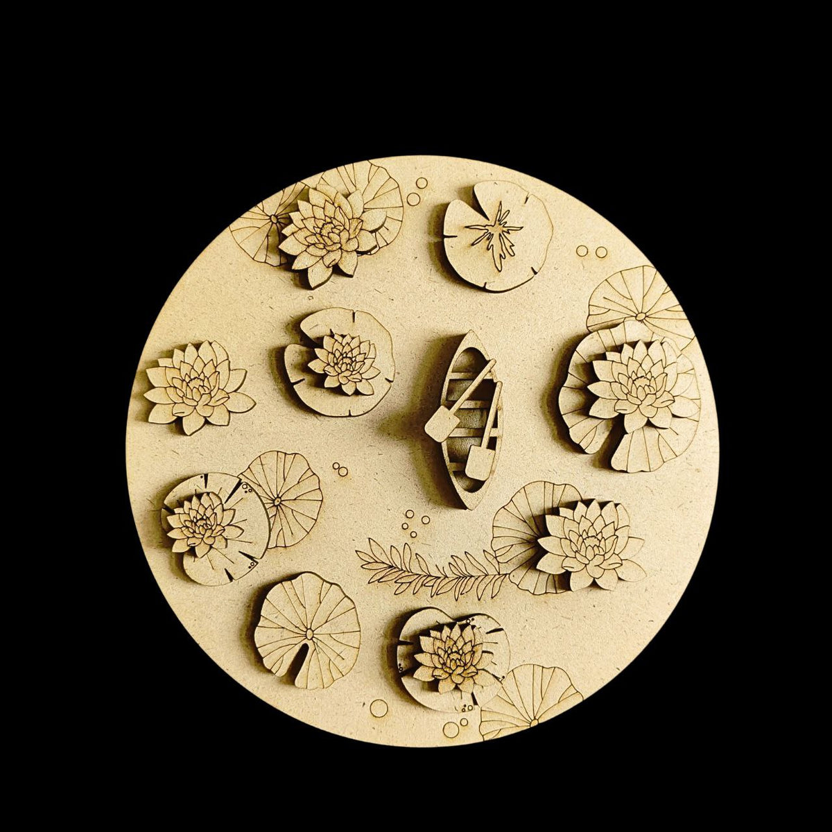 Lotus Pond - Fishes (MDF DIY Premarked Base)