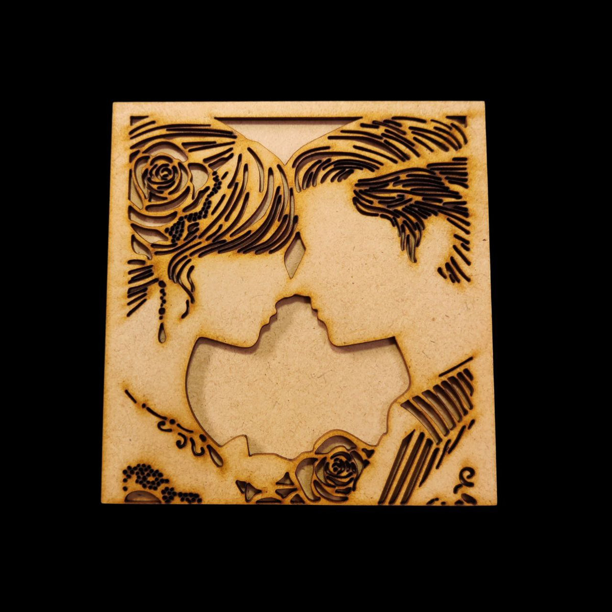 Boxes in a Heart ( MDF Layered Coaster - Valentine's )