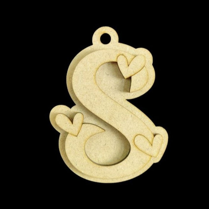 Love Monogram - Personalised Keychain Base (MDF - Valentine's)