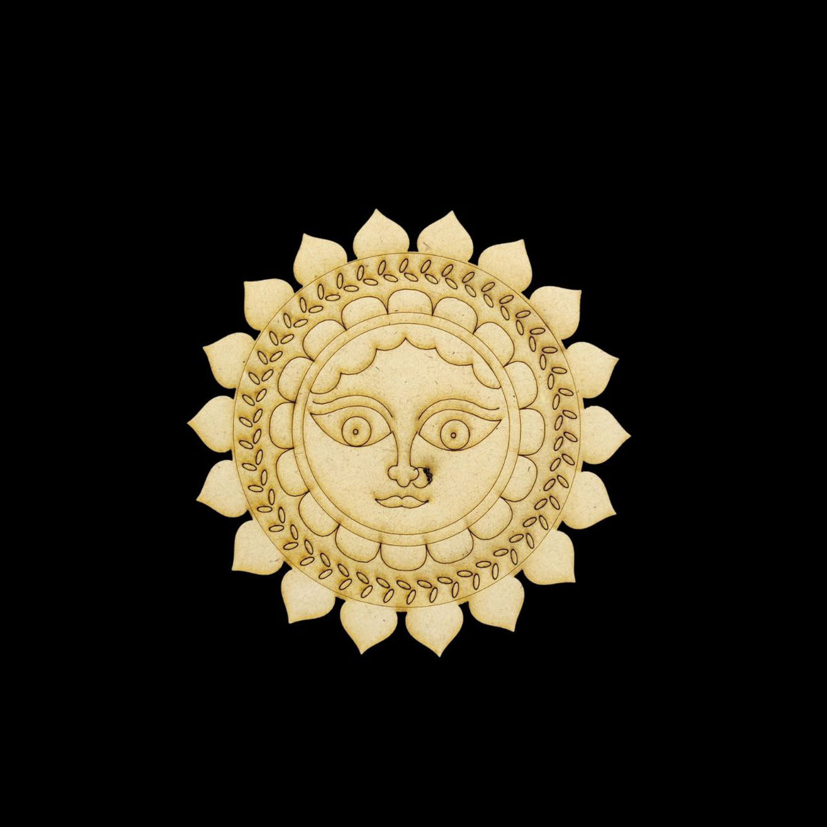 Madhubani Sun - FolkArt (Premarked Embellishments MDF)