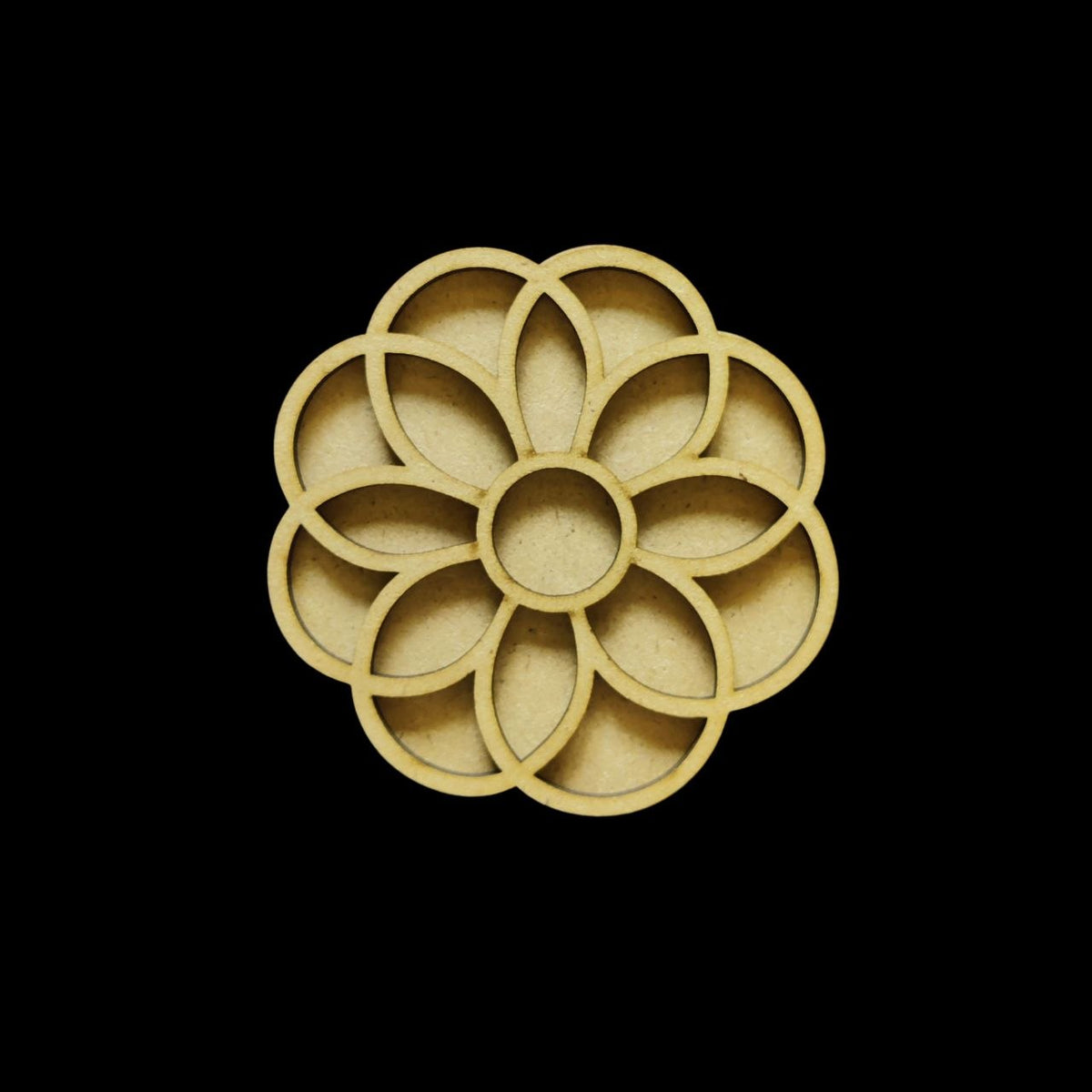 Mandala Floral - Mini Rangoli (MDF)