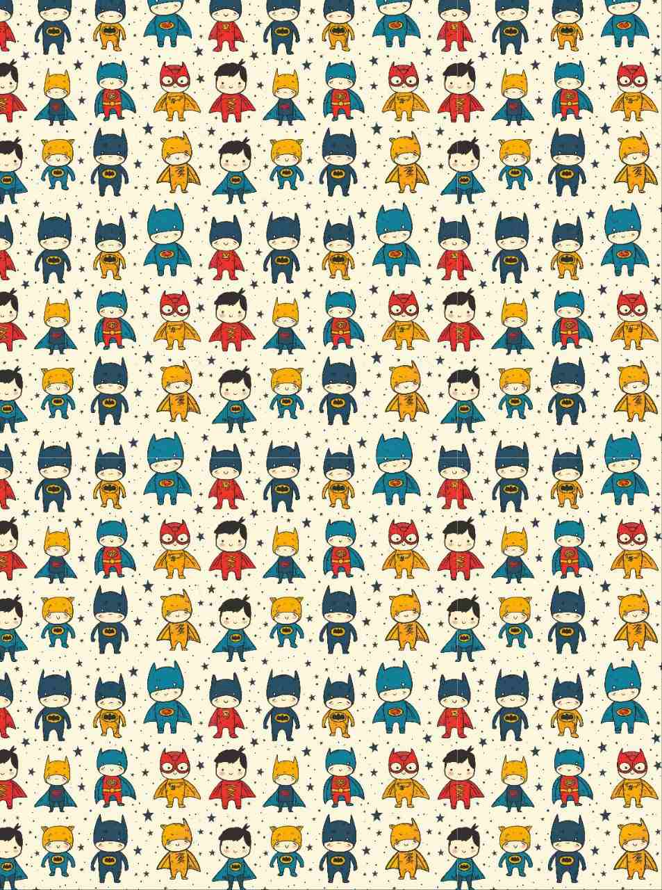 Masked Superheroes - Seamless Pattern (Decoupage Paper)