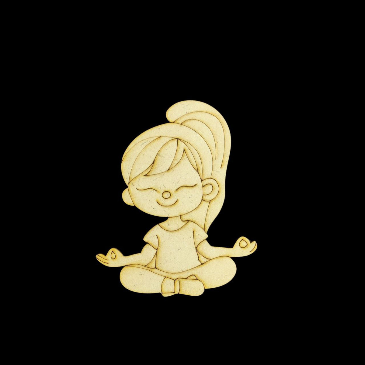 Meditation - Girl (MDF - Premarked Painting base)