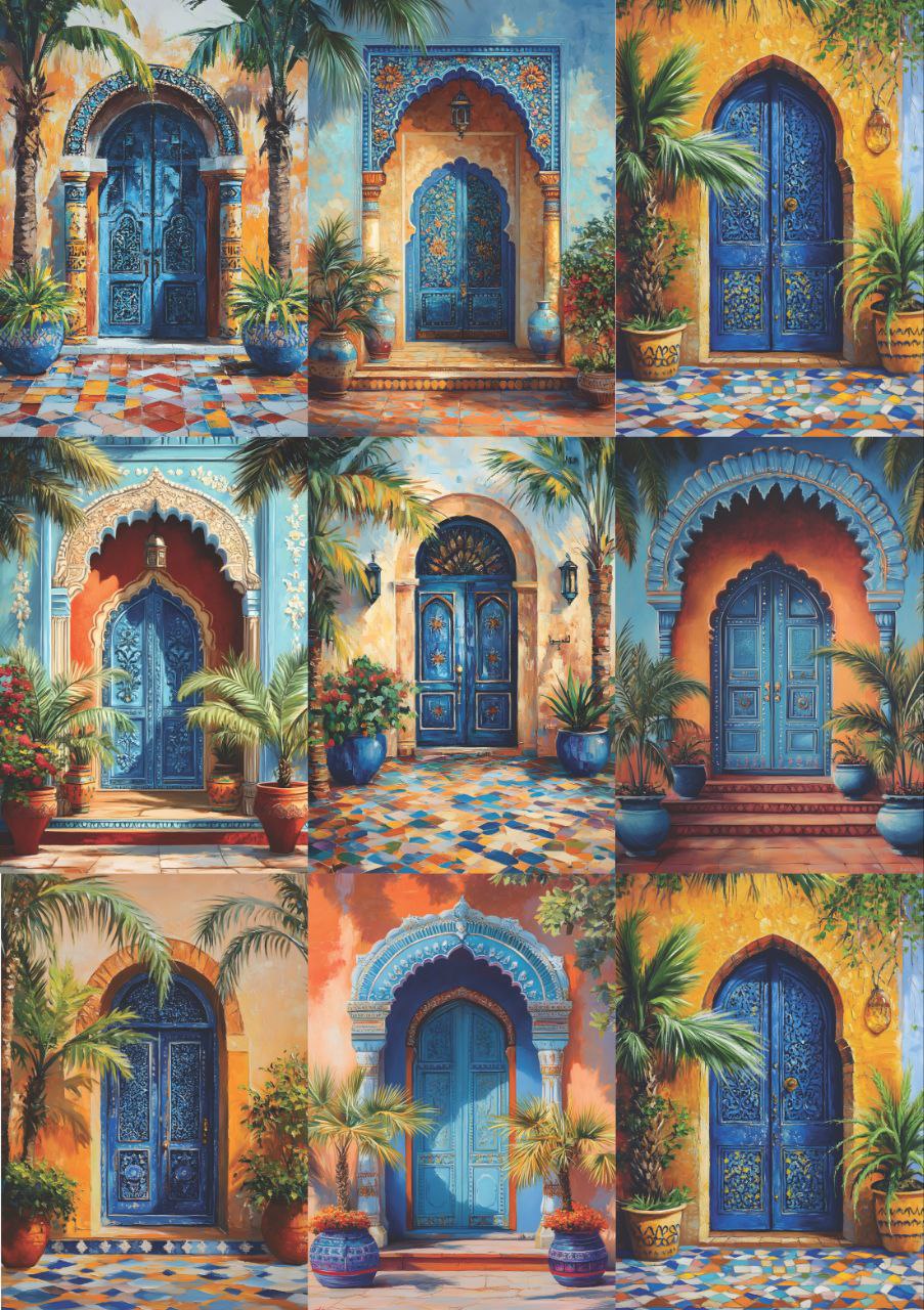 Mediterranean Doorway (9 in 1 - Decoupage Paper)