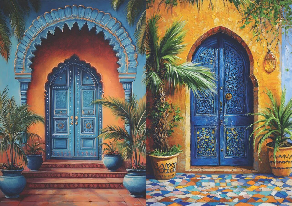 Mediterranean Doorway - Blues (2 in 1 - Decoupage Paper)