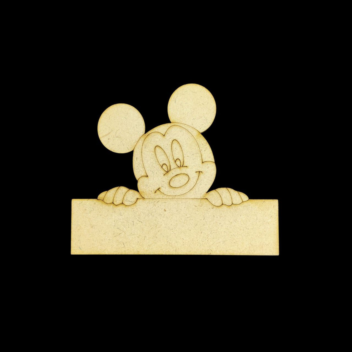 Mickey Mouse (Fridge Magnet With Mini Name Board - MDF Lasercut)Kids DIY Personalised