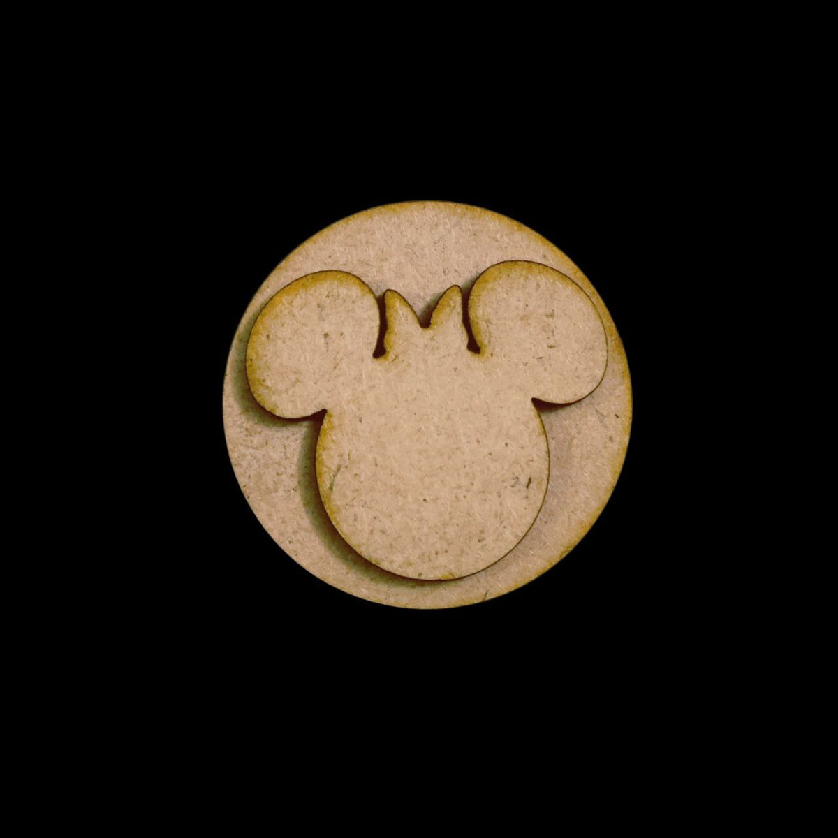 Minnie Mouse (MDF Round Fridge Magnet Base)