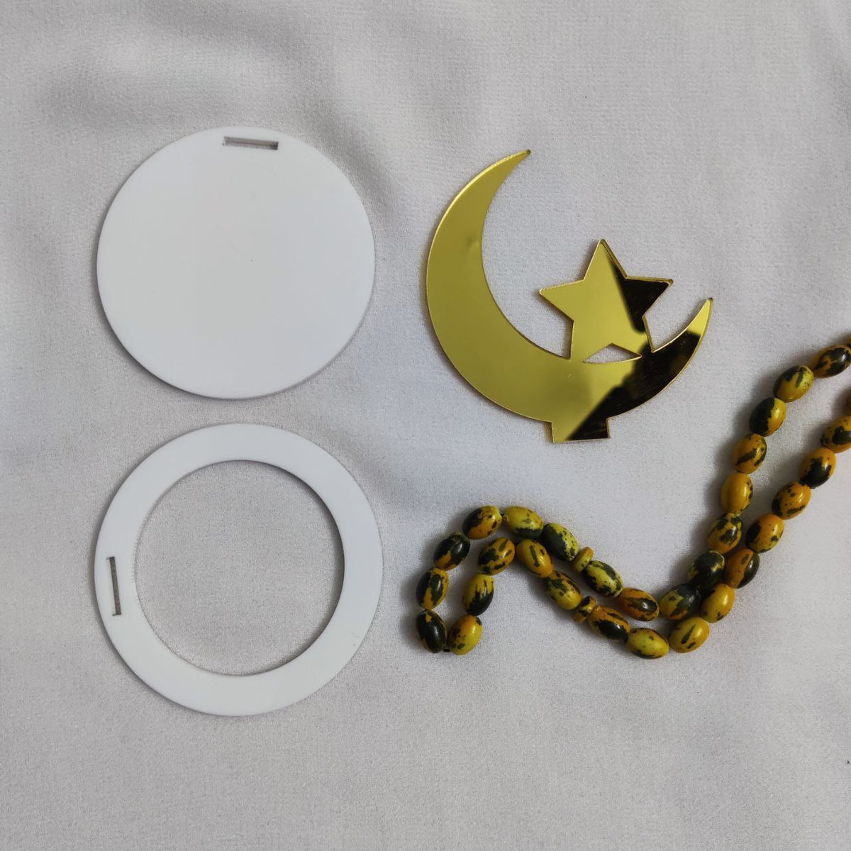 Moon Star mini Khajoor Dates Tray (Acryilc) Islamic Collection