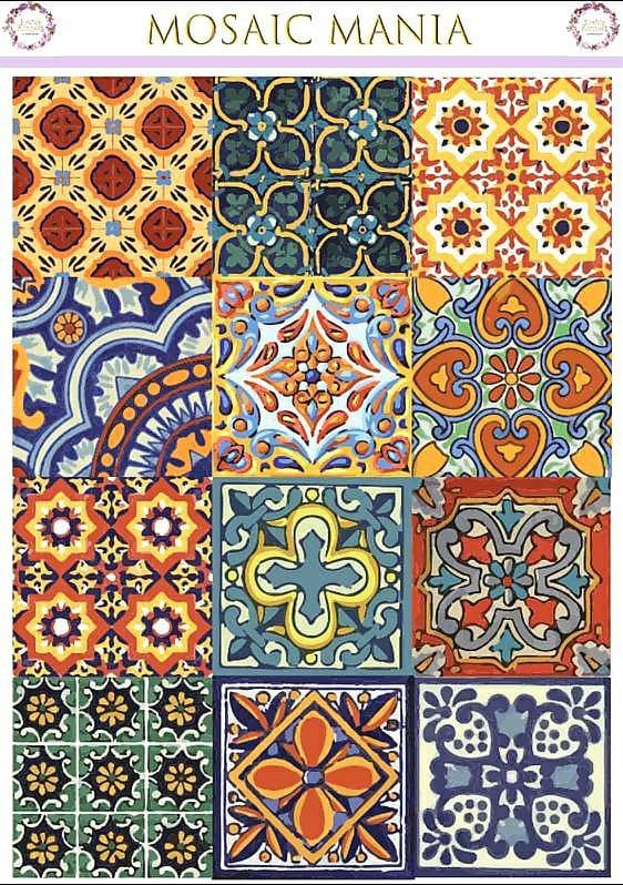 Mosaic Mania 1 ( Instant Transfer Sheets )