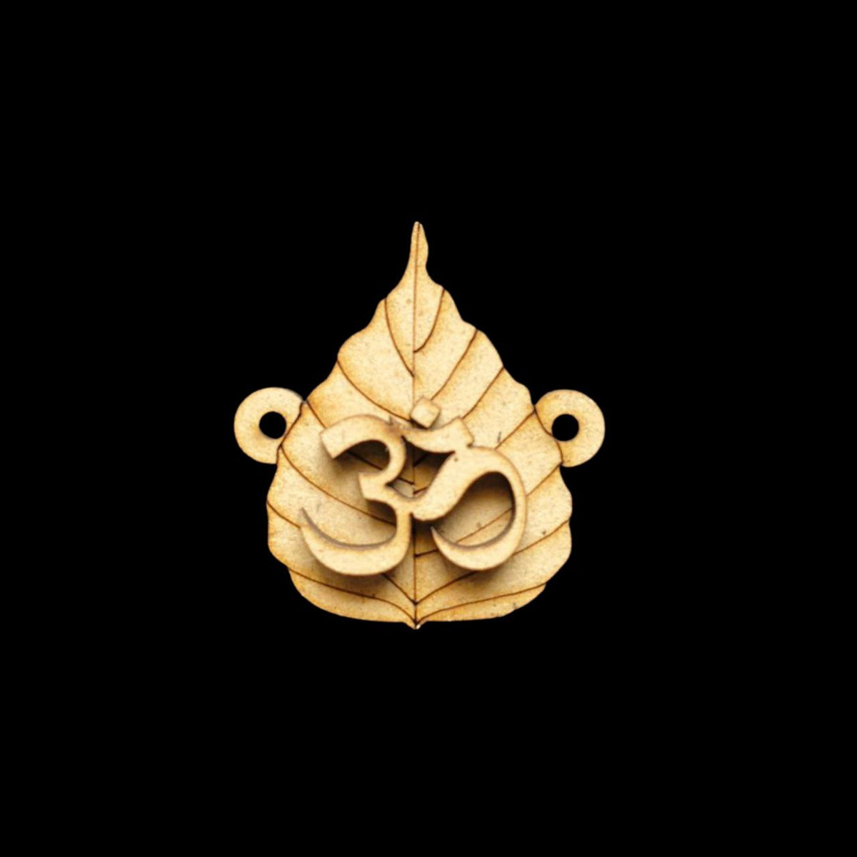 Om on Leaf Traditional Rakhi (MDF Lasercut Base)