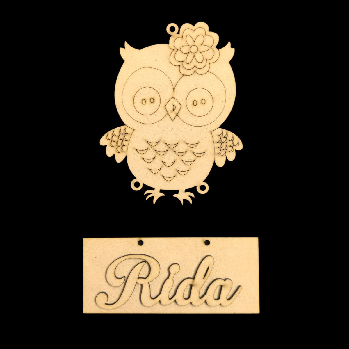 Owl Sweet Owl ( Mini name plate - MDF ) Personalised