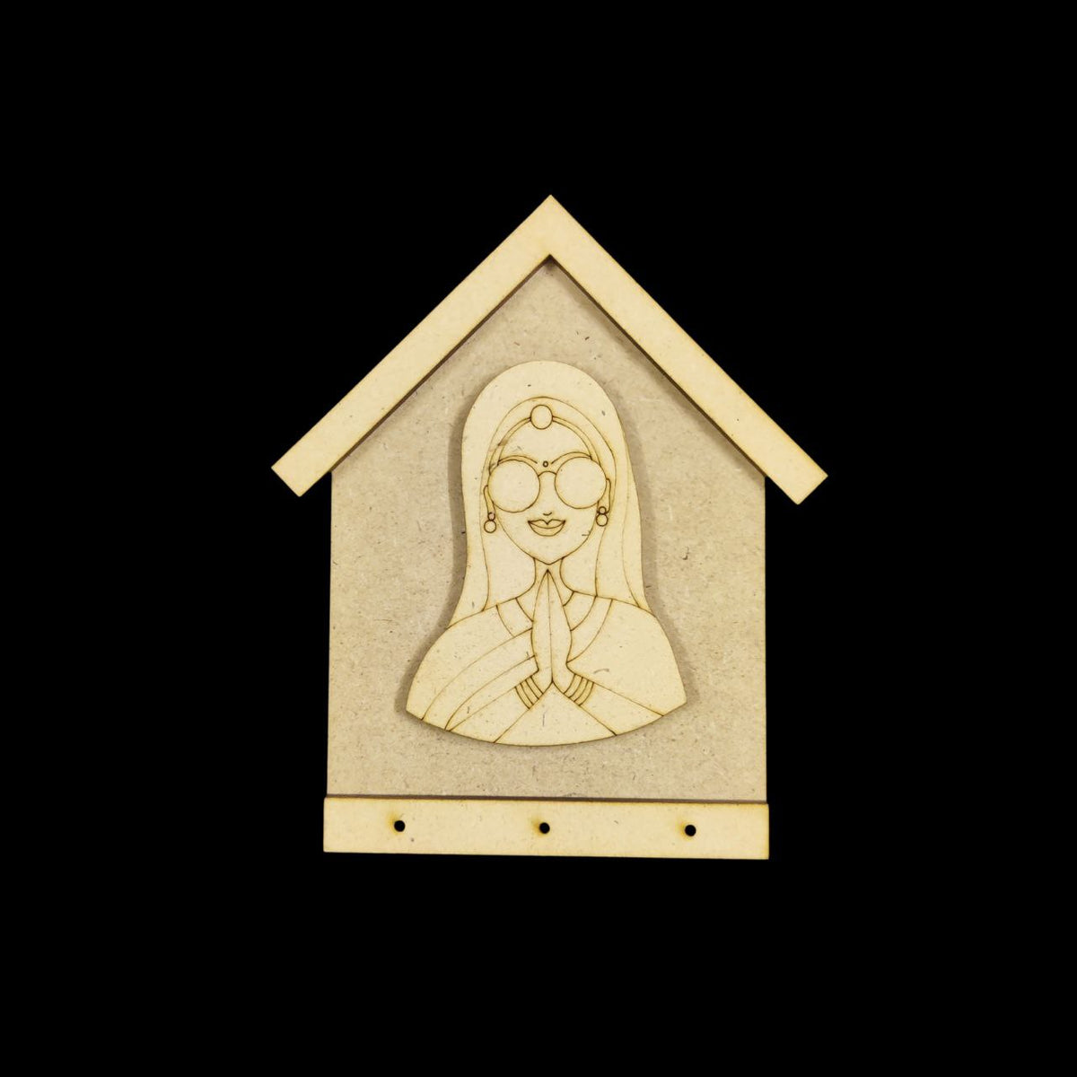 Padharo Sa Woman - House (MDF Keyholder)