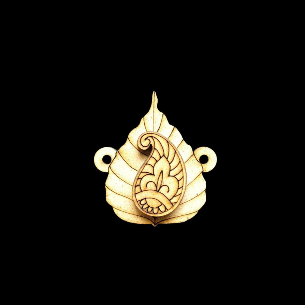 Paisley on Leaf Traditional Rakhi (MDF Lasercut Base)