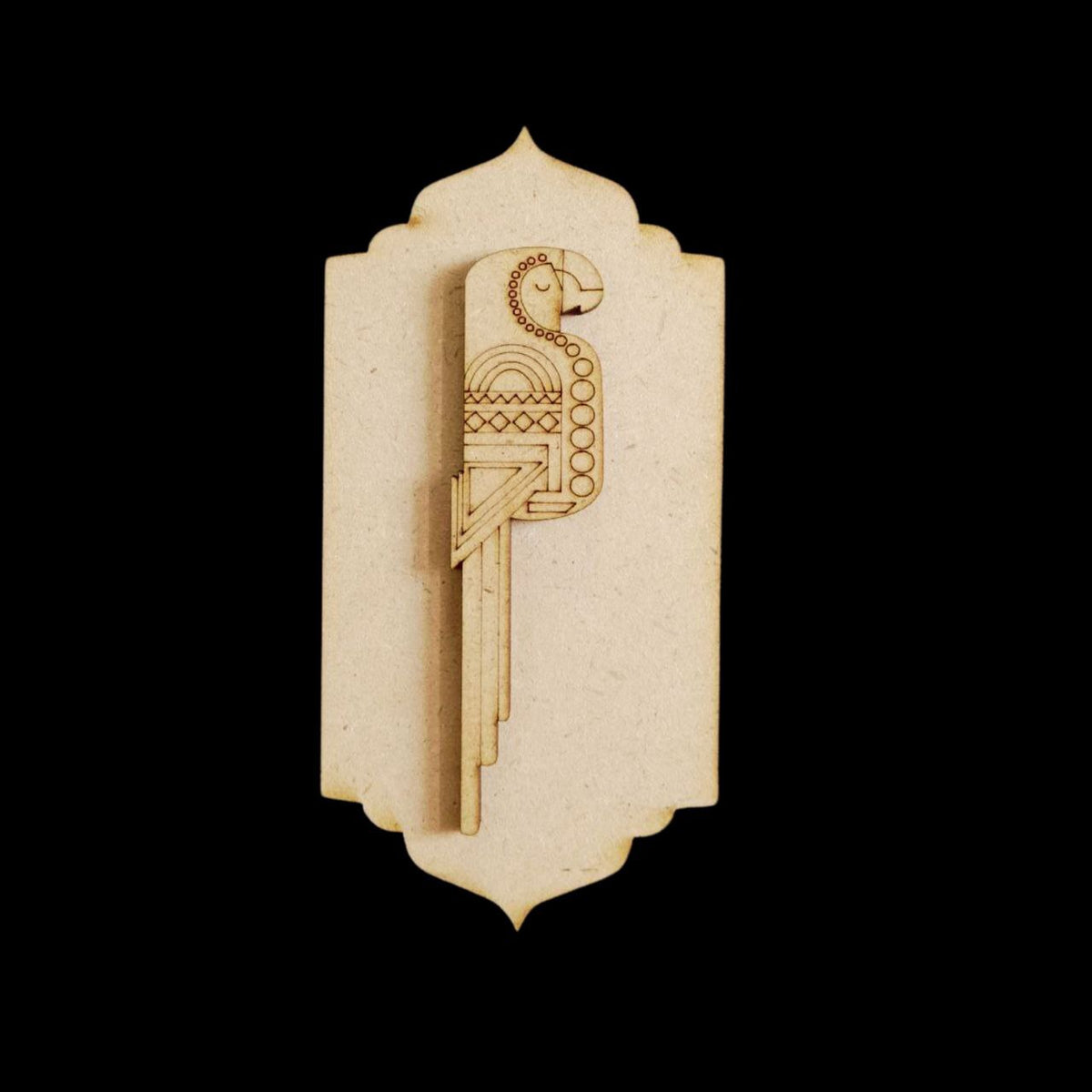 Parrot (MDF Fridge Magnet Base, Wall Decor)