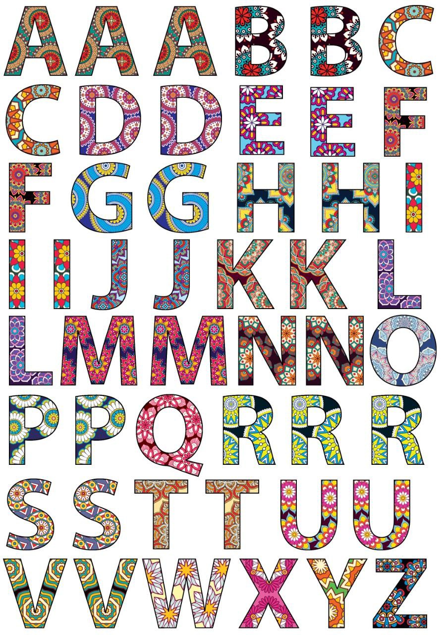 Alphabets (Patterns) ( Instant Transfer Sheets )