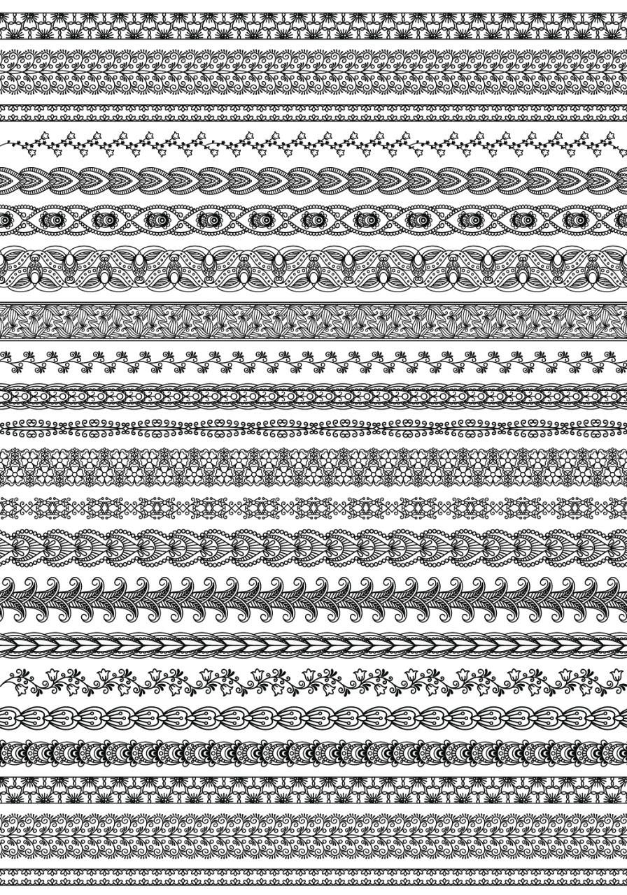 Patterned Borders ( Instant Transfer Sheet )