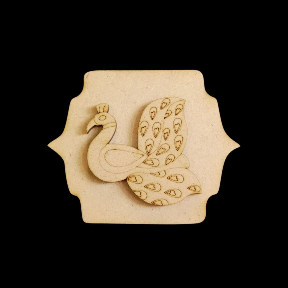 Peacock (MDF Fridge Magnet Base, Wall Decor)