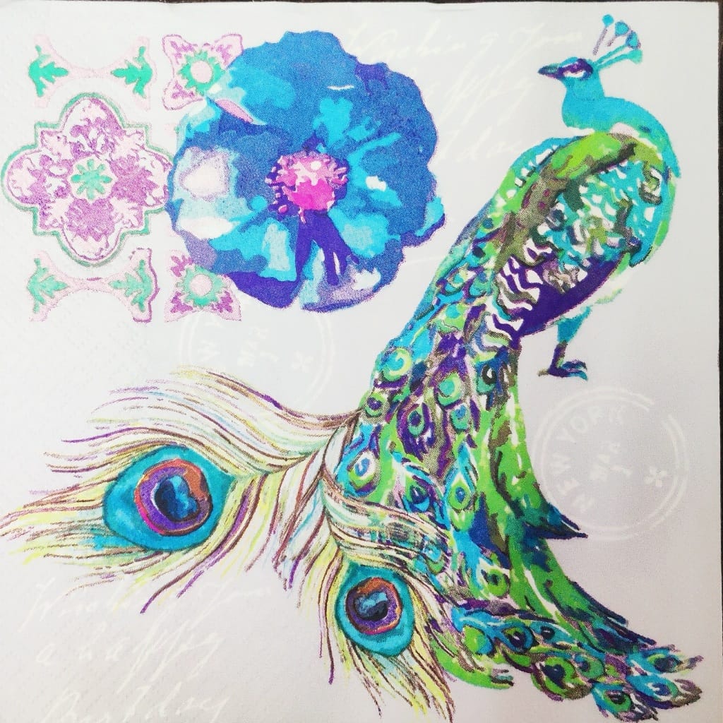 Peacock Painting ( German Napkins Tissues )
