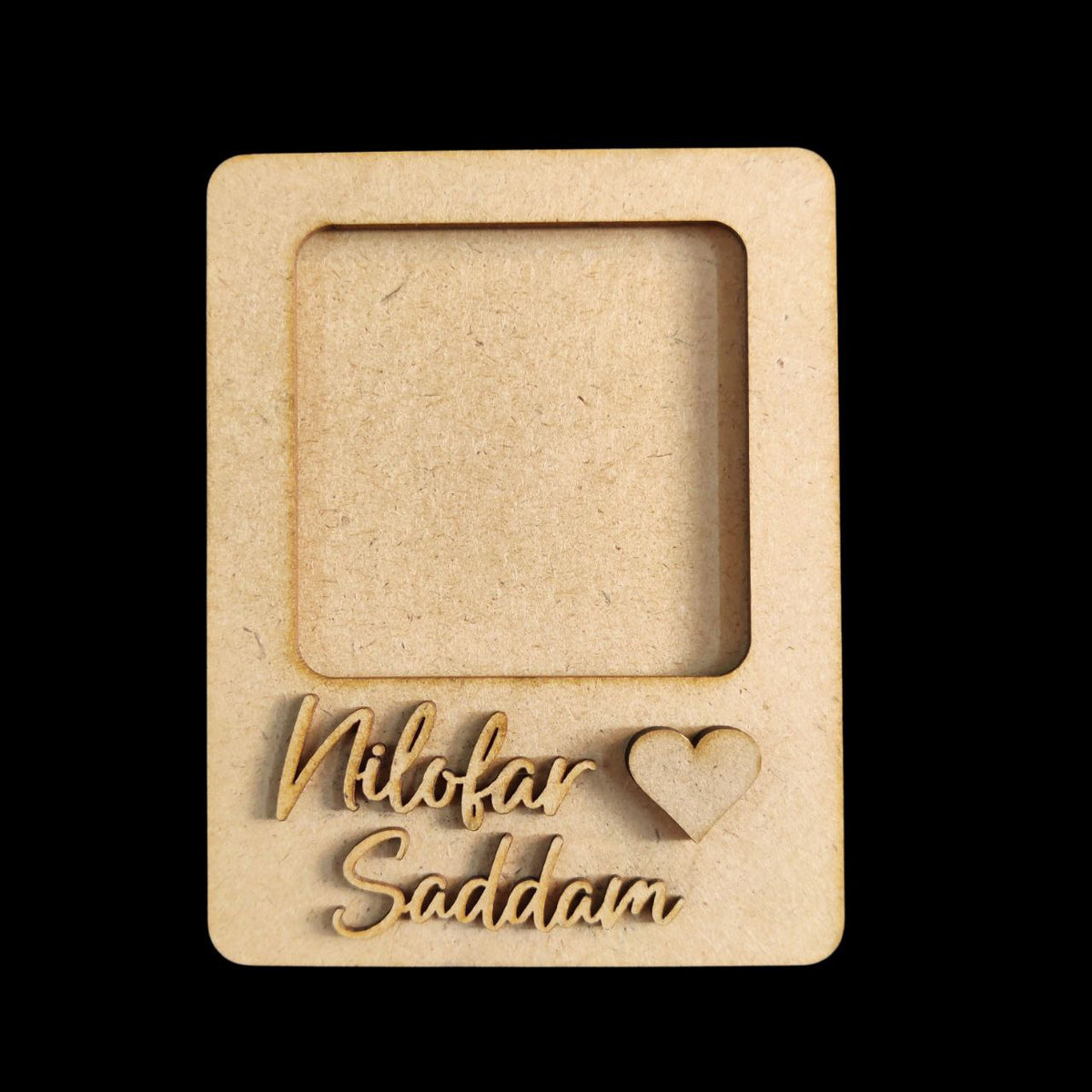 Personalised Couple Mini Photo frame Fridge magnet base (Valentine's)