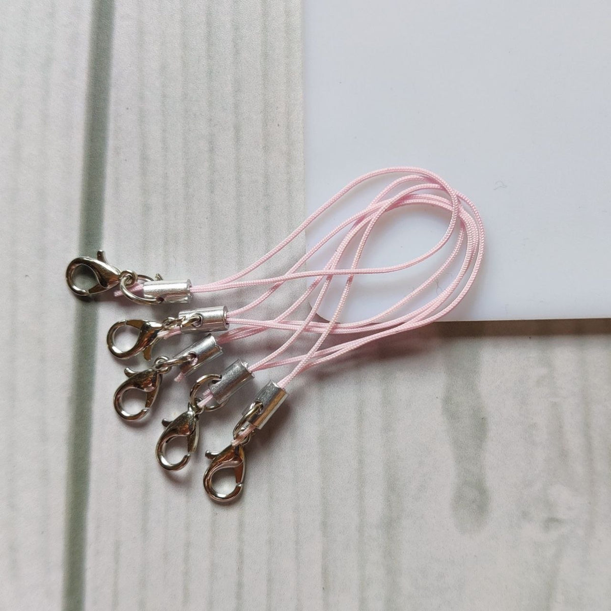 Phone Charm Strap with Lobster Clasp (Pink)