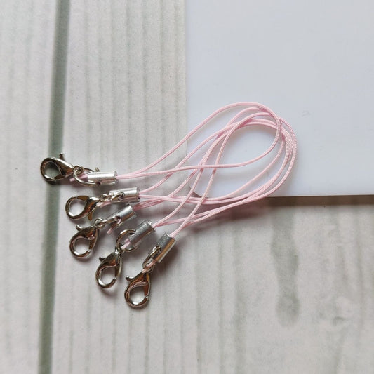 Phone Charm Strap with Lobster Clasp (Pink)