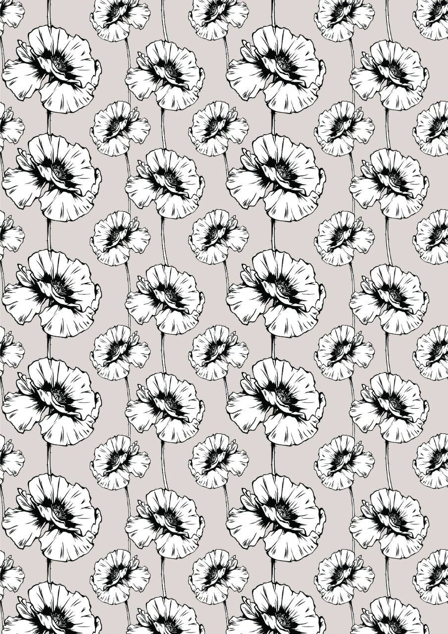 Poppy retro seamless ( Decoupage Papers )
