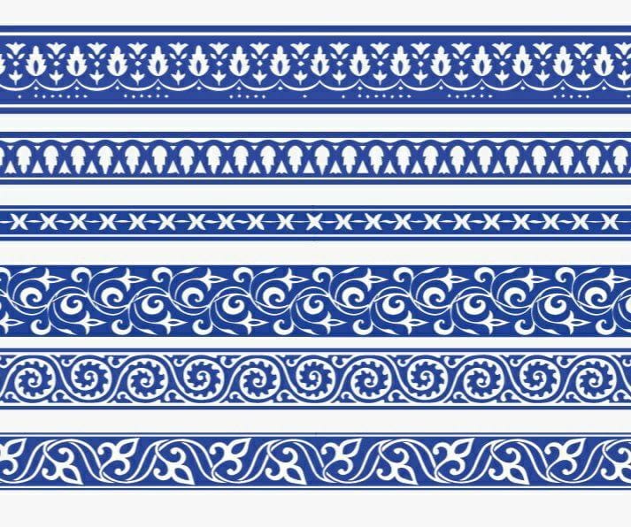 Porcelain Stripes ( Instant Transfer sheet )