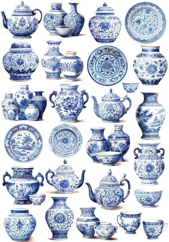 Porcelain Tableware (Instant Transfer Sheet)