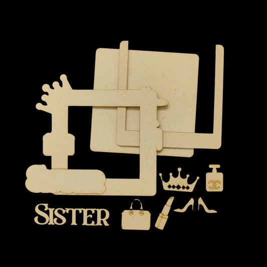 Princess Sister (Photo Frame Fridge Magnet Base)