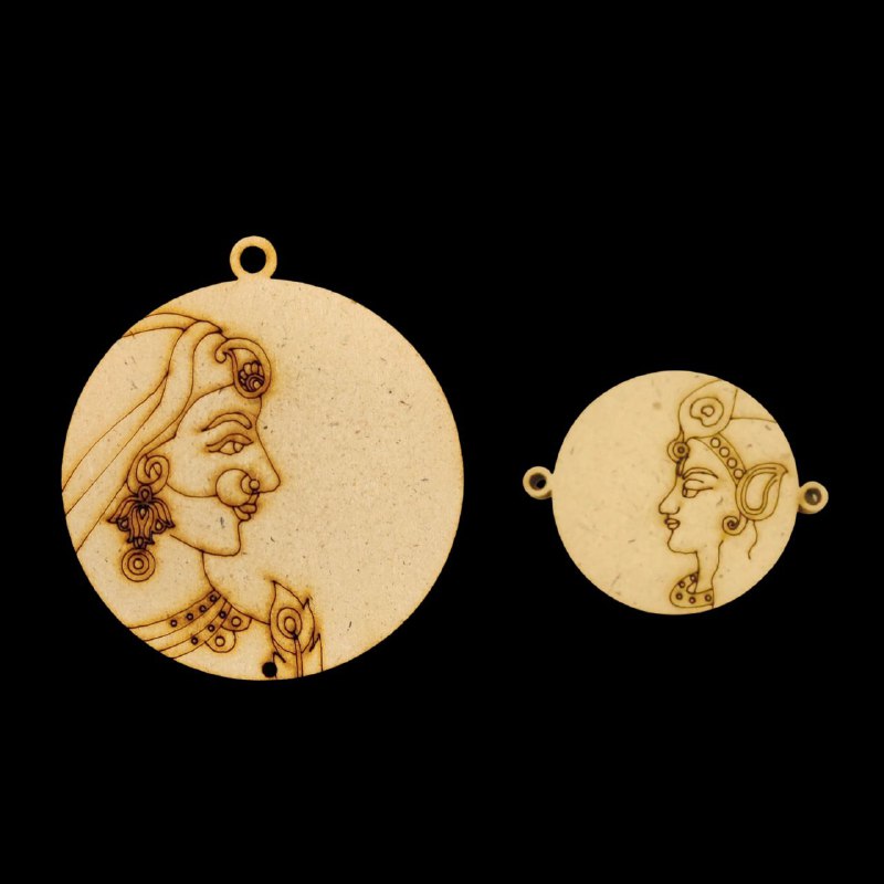 Radha&Krishna (Premarked Rakhi and lumba set - MDF )
