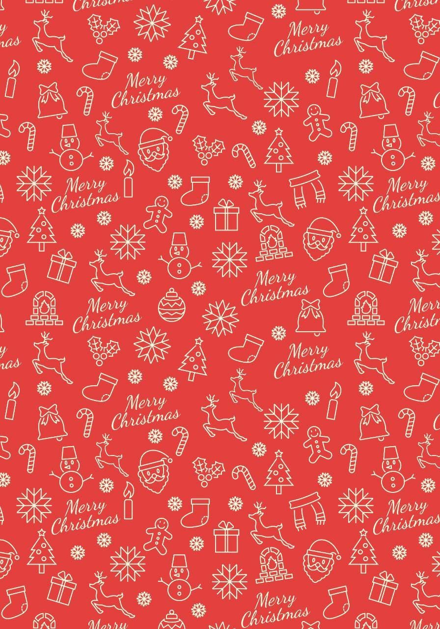 Red Christmas Pattern ( Instant Transfer sheet )