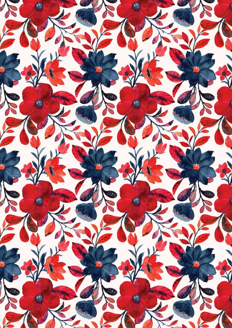 Red Floral ( Decoupage paper )