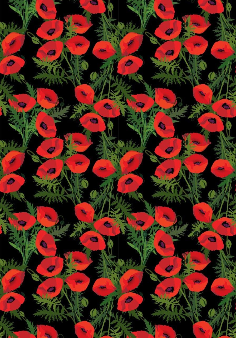 Red Poppies ( Instant Transfer sheet )