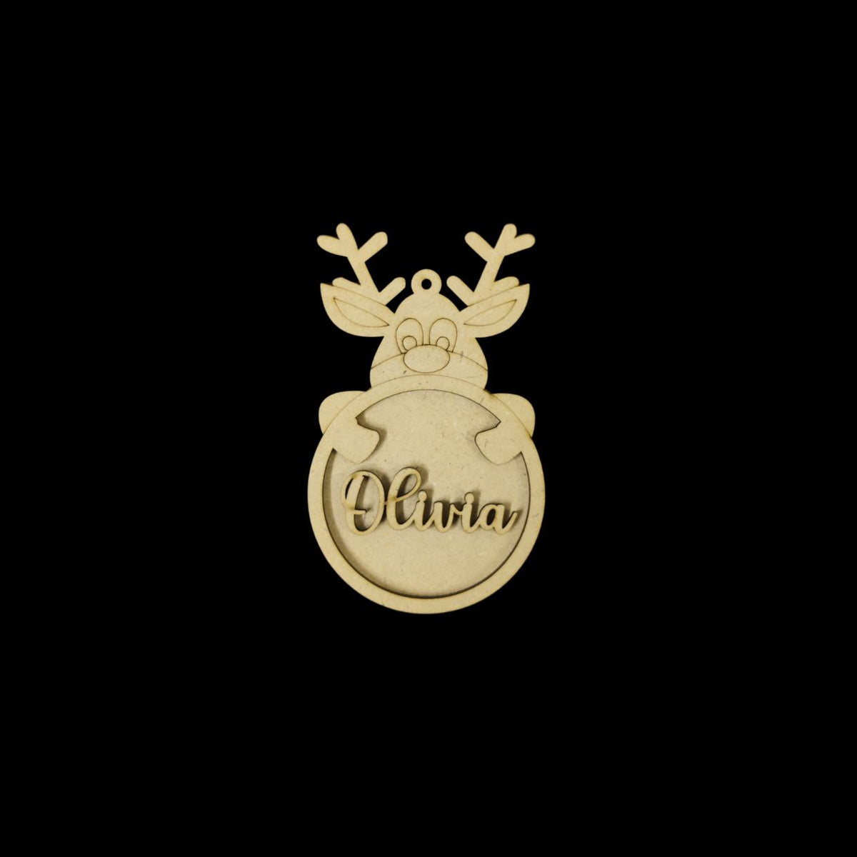 Reindeer (Personalised Christmas Ornament DIY Premarked Base MDF)