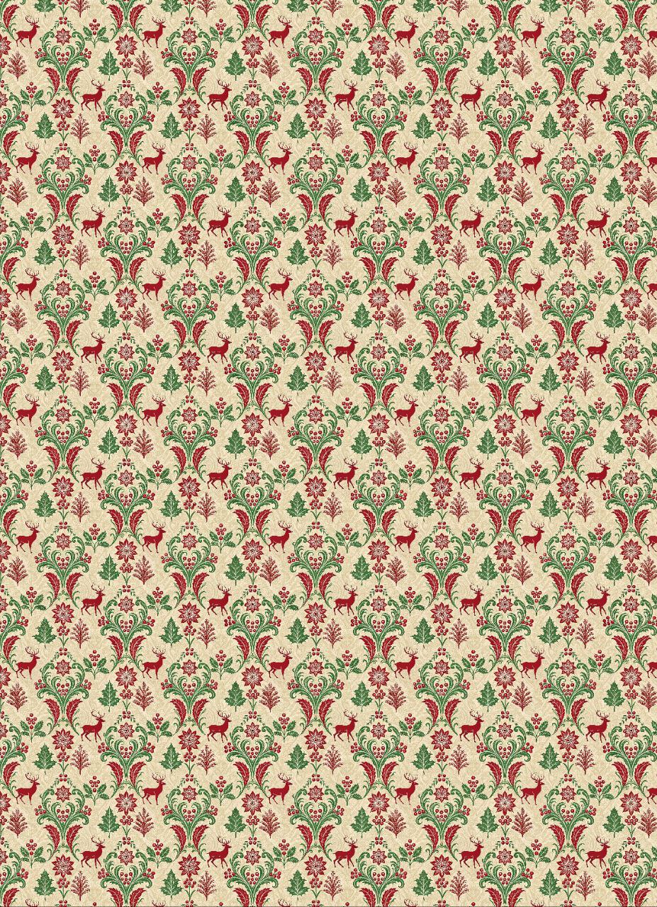 Reindeer - Xmas Napkin Print - Seamless (Instant Transfer Sheet) Vertical
