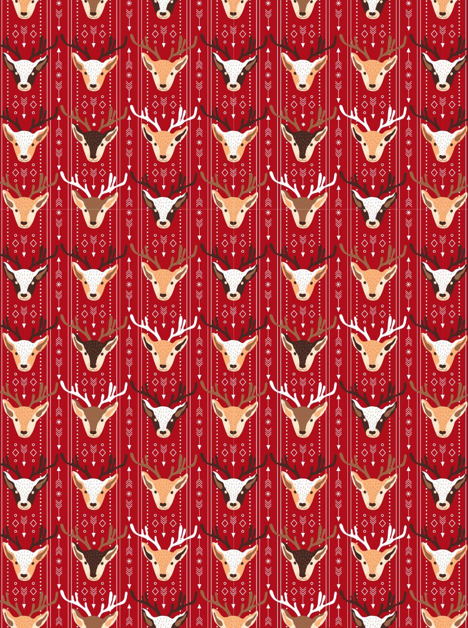 Reindeers - Seamless ( Christmas - Decoupage Sheet )