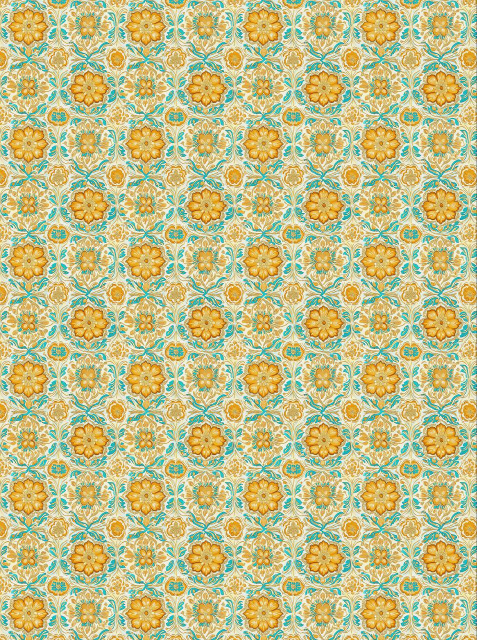 Retro Floral Tile Vintage Seamless (Decoupage Sheet)