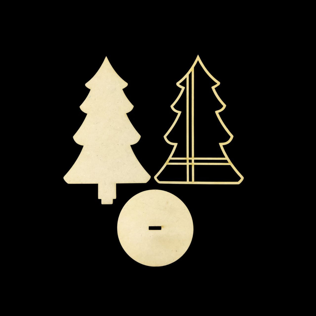 Ribbon Tree (3D DIY Desk Christmas Tree - MDF)