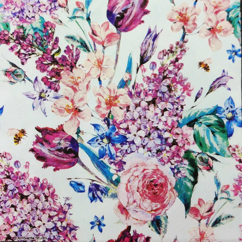 Rosy Bees ( German Napkin Tissues )