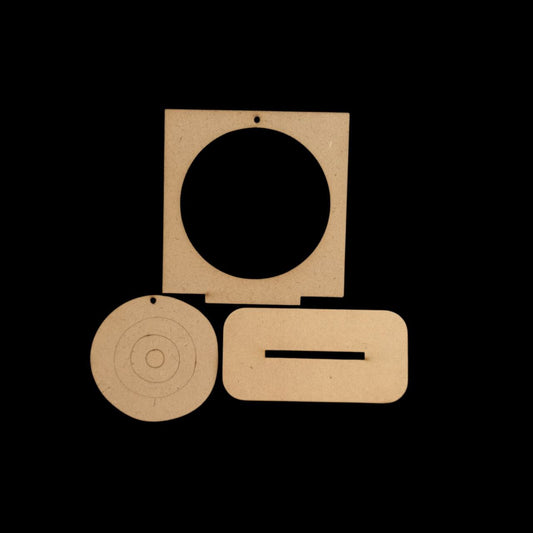 Round Evil Eye Symbol (MDF Desk Stand)