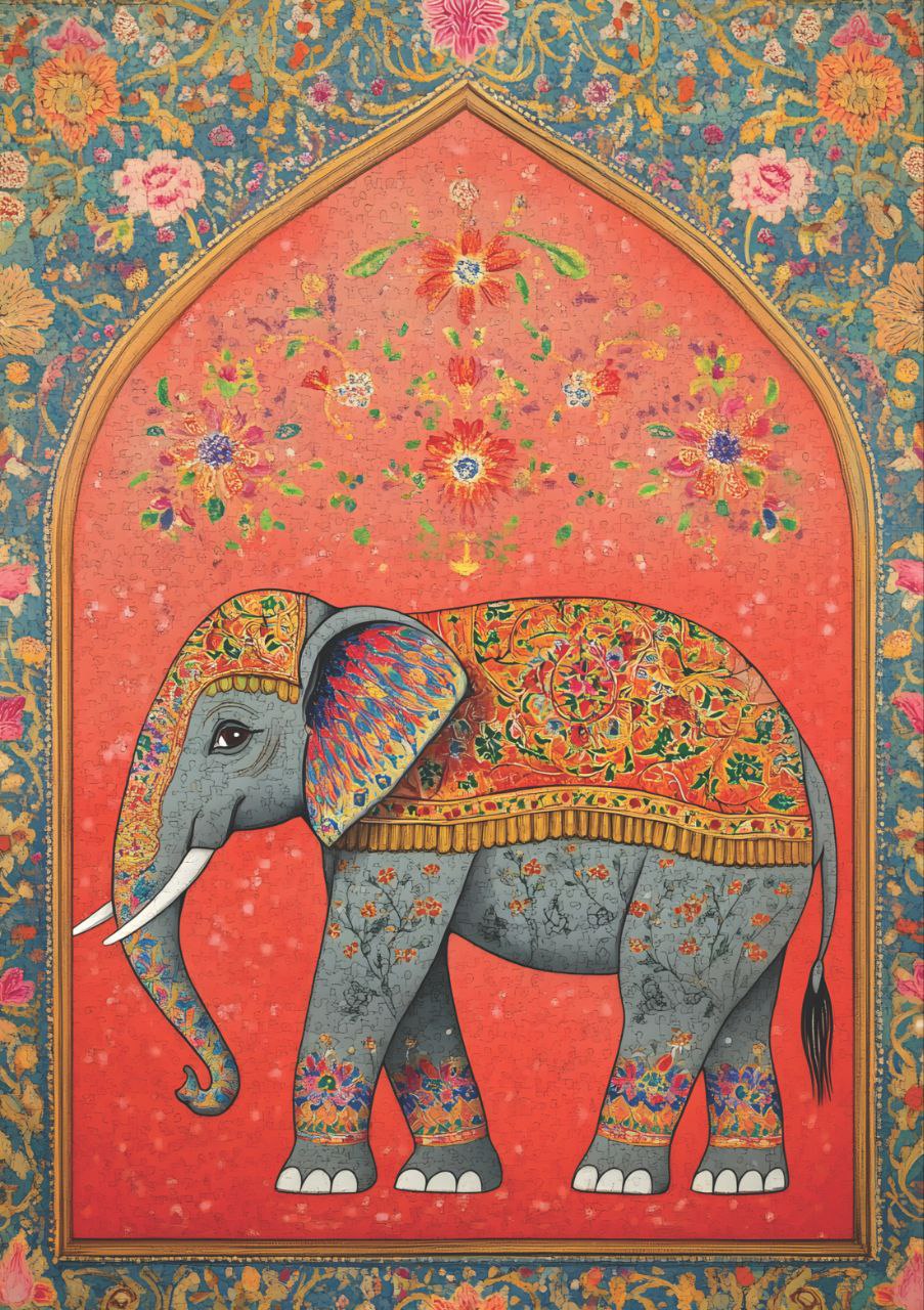 Royal Elephant Wall Art (Full Size - Decoupage Paper)