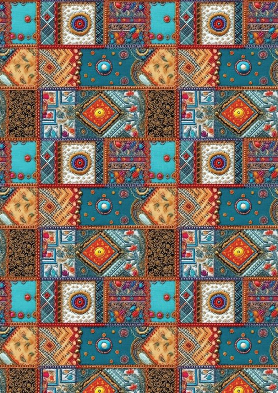 Royal patchwork - 1 (Decoupage Paper)