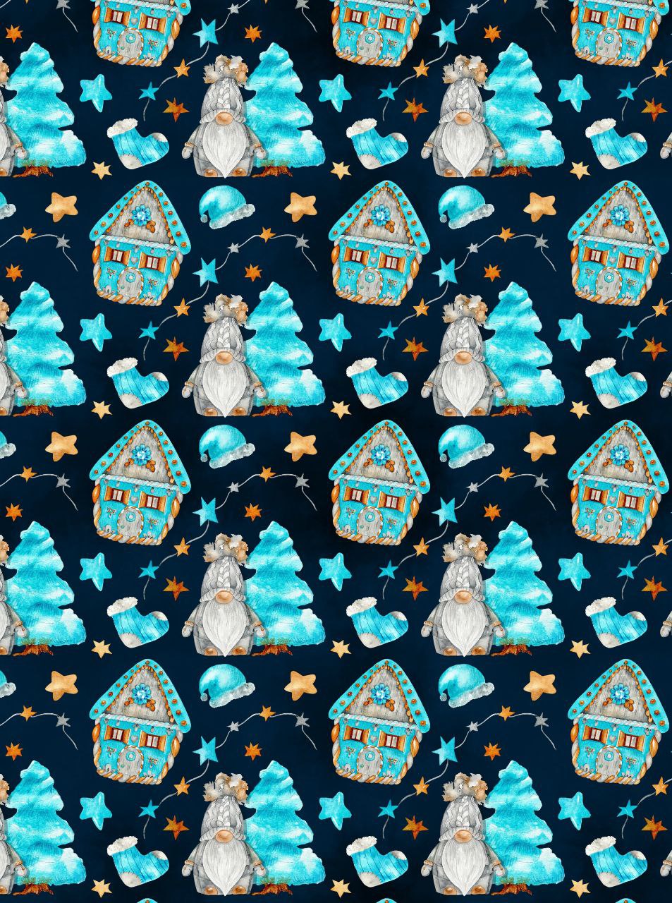 Santa ( Dwarf ) - Seamless ( Christmas - Decoupage Sheet )