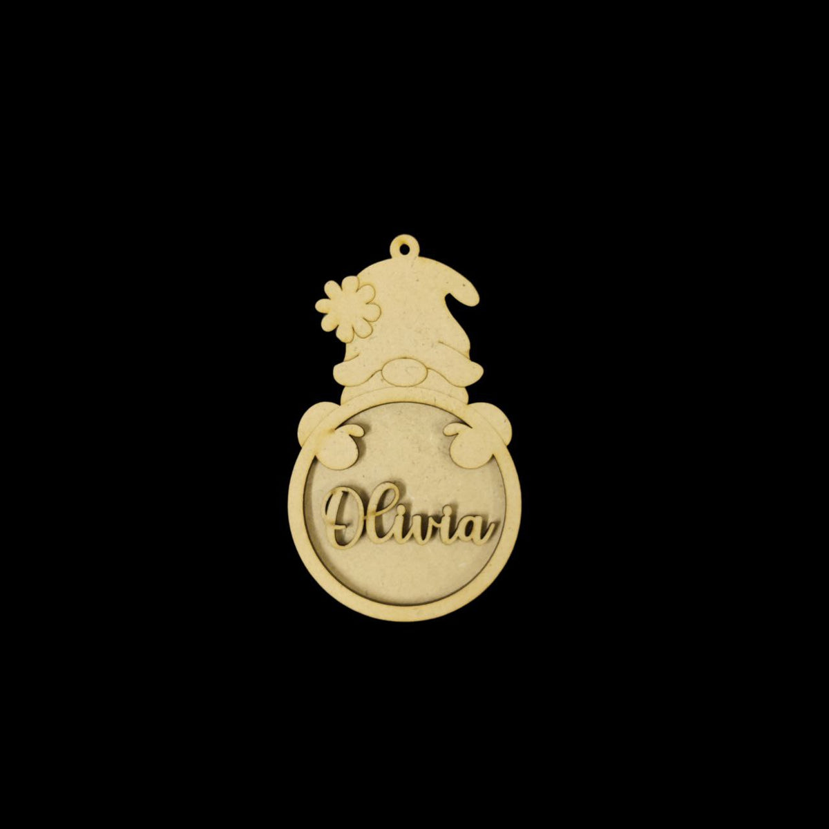 Santa Elf Dwarf (Personalised Christmas Ornament DIY Premarked Base MDF)