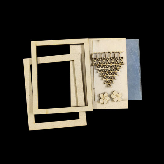 Saraswati Yantra + Transparent Acrylic Layer (MDF Festive)