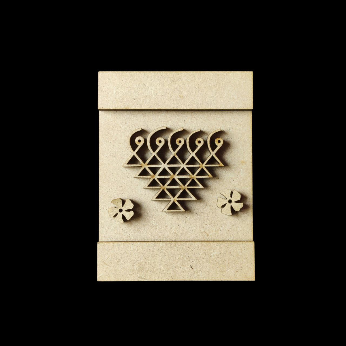 Saraswati Yantra Base - Rectangle (MDF Festive)