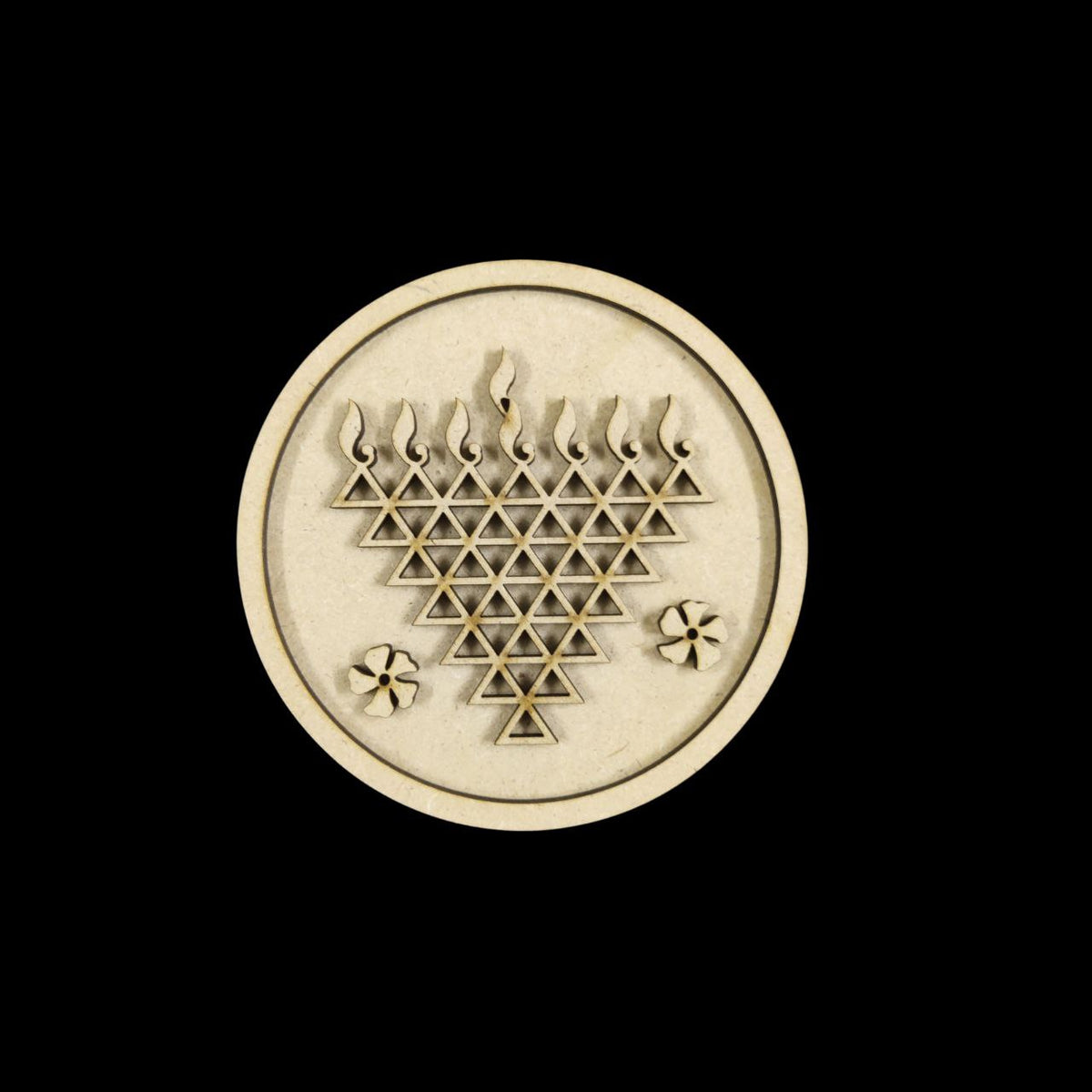 Saraswati Yantra Base - Round (MDF Festive)4