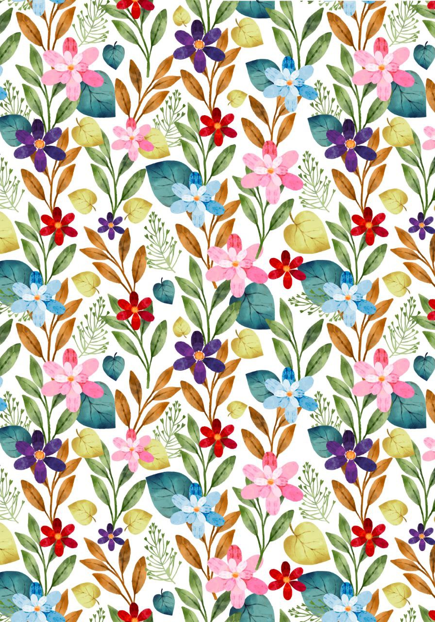 Seamless Floral Pattern ( Instant Transfer Sheets )