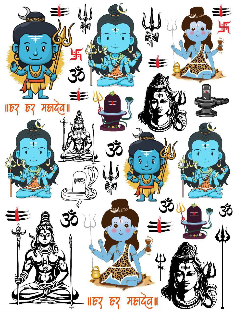 Shiva - Festive (Instant Transfer Sheet) Diwali
