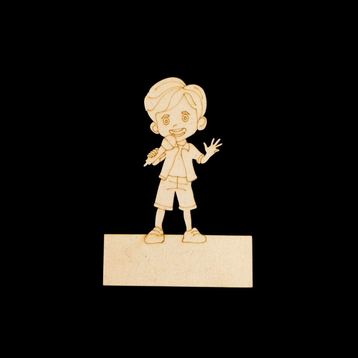 Singer Boy (Mini Fridge Magnet Name Board) MDF